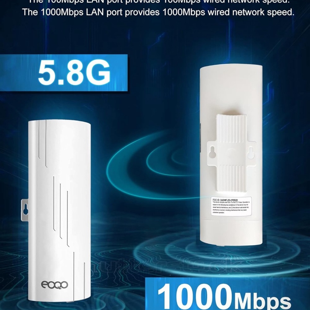 Point to Point Wireless Bridge Outdoor,5.8GHz Gigabit WiFi Bridges, Access Point